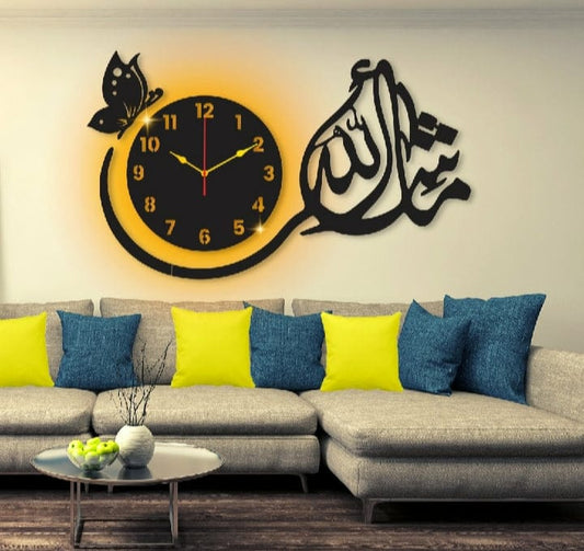 Mashallah clock with light